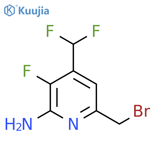 2-Amino-6-(bromomethyl)-4-(difluoromethyl)-3-fluoropyridine structure