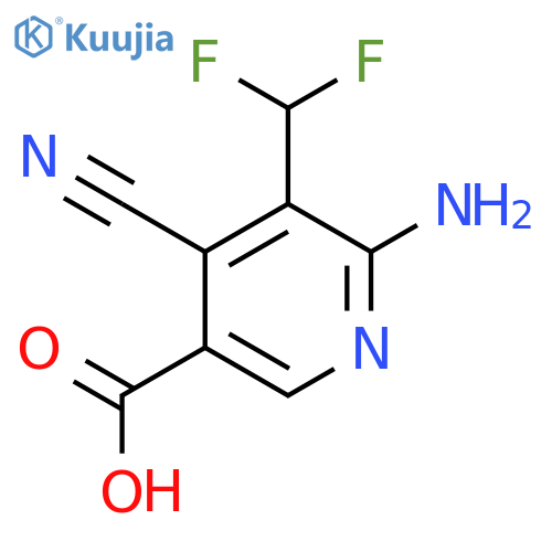 2-Amino-4-cyano-3-(difluoromethyl)pyridine-5-carboxylic acid structure