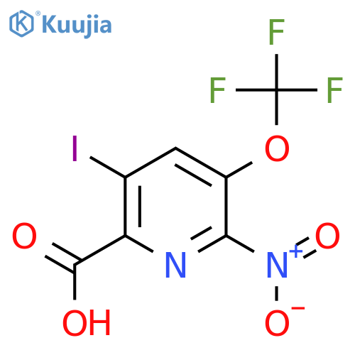 5-Iodo-2-nitro-3-(trifluoromethoxy)pyridine-6-carboxylic acid structure