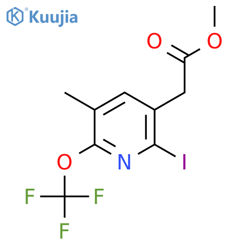 Methyl 2-iodo-5-methyl-6-(trifluoromethoxy)pyridine-3-acetate structure