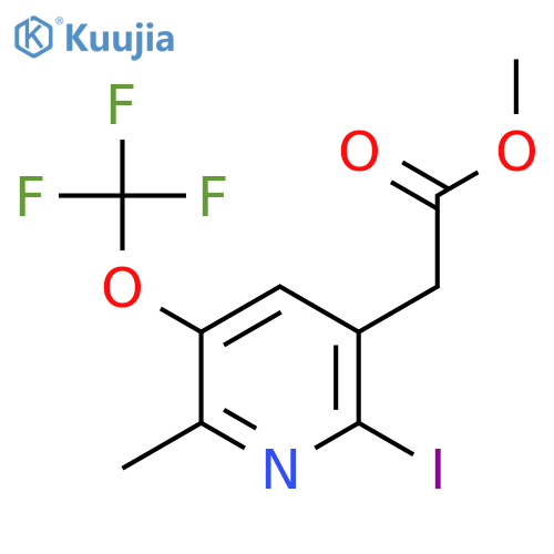 Methyl 2-iodo-6-methyl-5-(trifluoromethoxy)pyridine-3-acetate structure