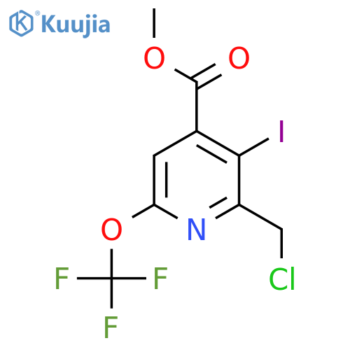 Methyl 2-(chloromethyl)-3-iodo-6-(trifluoromethoxy)pyridine-4-carboxylate structure