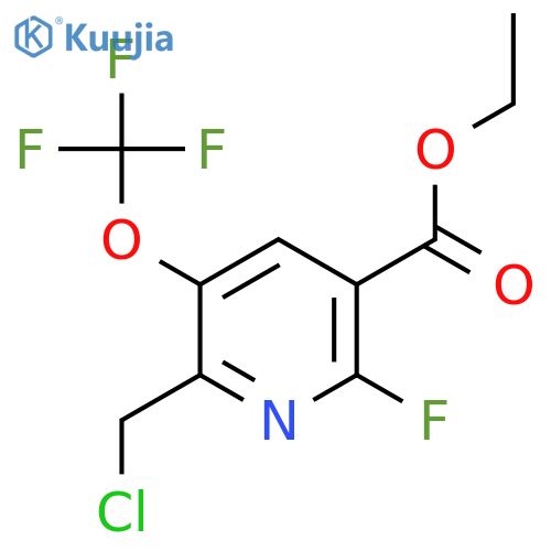Ethyl 2-(chloromethyl)-6-fluoro-3-(trifluoromethoxy)pyridine-5-carboxylate structure