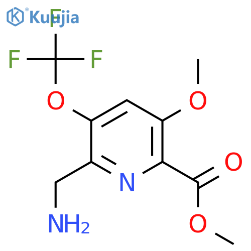 Methyl 2-(aminomethyl)-5-methoxy-3-(trifluoromethoxy)pyridine-6-carboxylate structure
