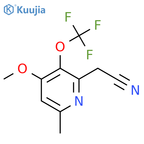 4-Methoxy-6-methyl-3-(trifluoromethoxy)pyridine-2-acetonitrile structure