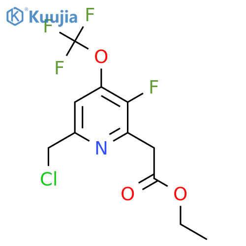 Ethyl 6-(chloromethyl)-3-fluoro-4-(trifluoromethoxy)pyridine-2-acetate structure