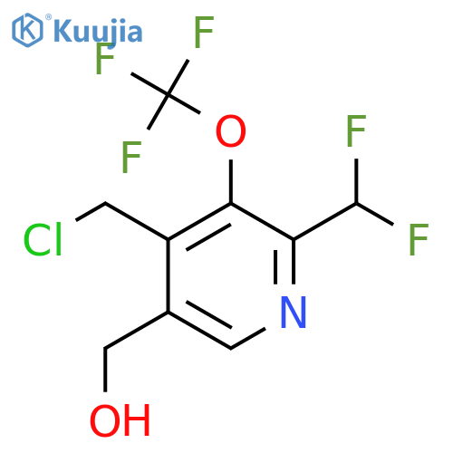 4-(Chloromethyl)-2-(difluoromethyl)-3-(trifluoromethoxy)pyridine-5-methanol structure