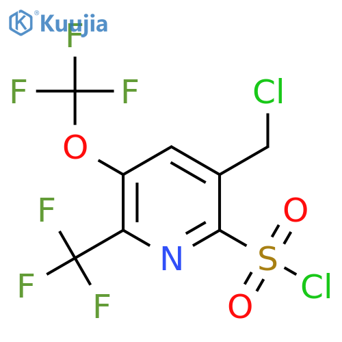 3-(Chloromethyl)-5-(trifluoromethoxy)-6-(trifluoromethyl)pyridine-2-sulfonyl chloride structure