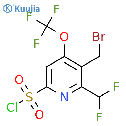 3-(Bromomethyl)-2-(difluoromethyl)-4-(trifluoromethoxy)pyridine-6-sulfonyl chloride structure