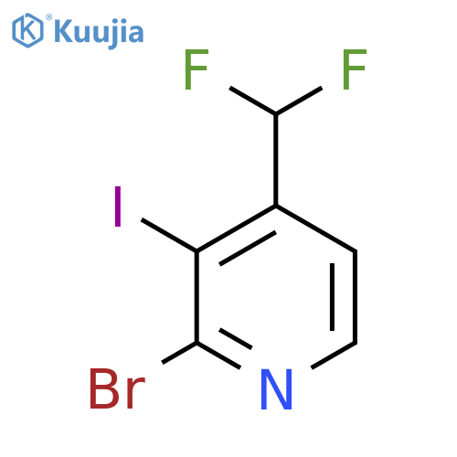2-Bromo-4-(difluoromethyl)-3-iodopyridine structure
