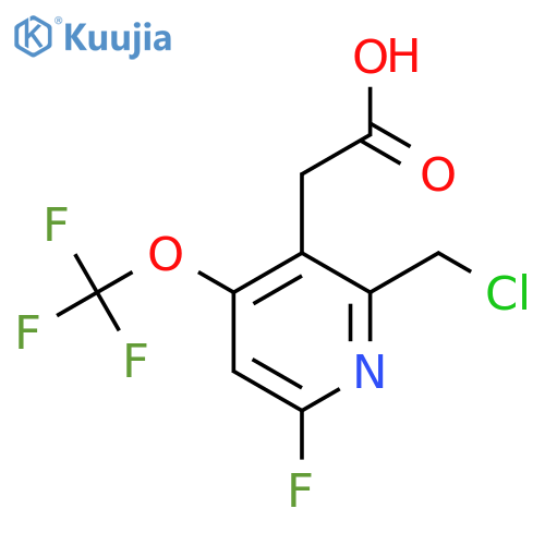 2-(Chloromethyl)-6-fluoro-4-(trifluoromethoxy)pyridine-3-acetic acid structure