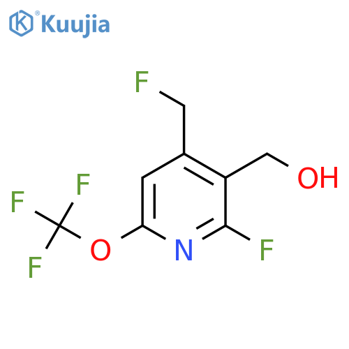 2-Fluoro-4-(fluoromethyl)-6-(trifluoromethoxy)pyridine-3-methanol structure
