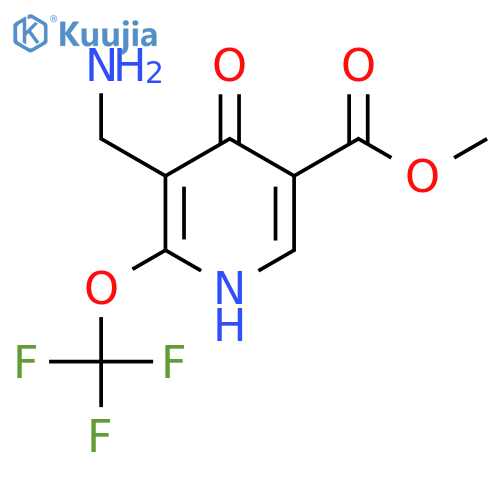 Methyl 3-(aminomethyl)-4-hydroxy-2-(trifluoromethoxy)pyridine-5-carboxylate structure