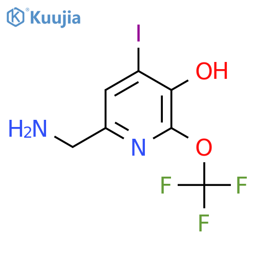 6-(Aminomethyl)-3-hydroxy-4-iodo-2-(trifluoromethoxy)pyridine structure