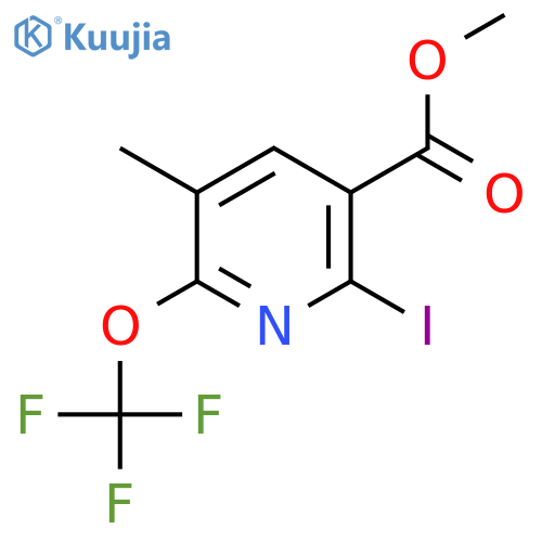 Methyl 2-iodo-5-methyl-6-(trifluoromethoxy)pyridine-3-carboxylate structure