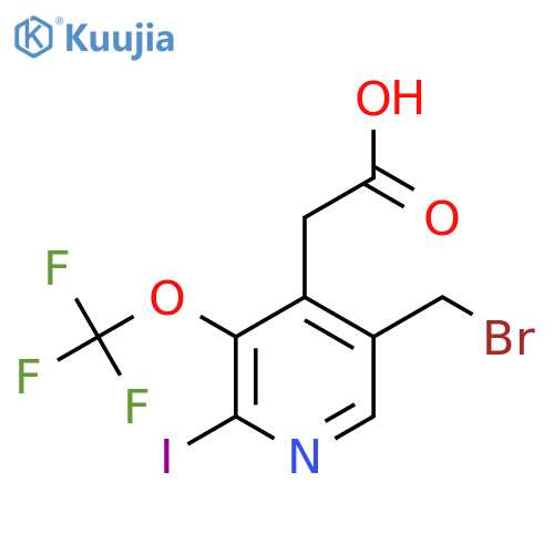 5-(Bromomethyl)-2-iodo-3-(trifluoromethoxy)pyridine-4-acetic acid structure