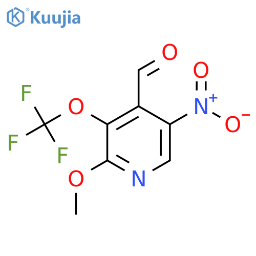 2-Methoxy-5-nitro-3-(trifluoromethoxy)pyridine-4-carboxaldehyde structure