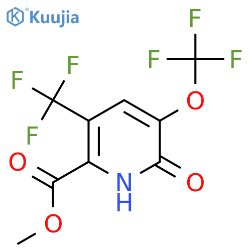 Methyl 2-hydroxy-3-(trifluoromethoxy)-5-(trifluoromethyl)pyridine-6-carboxylate structure
