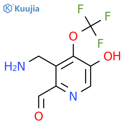 3-(Aminomethyl)-5-hydroxy-4-(trifluoromethoxy)pyridine-2-carboxaldehyde structure