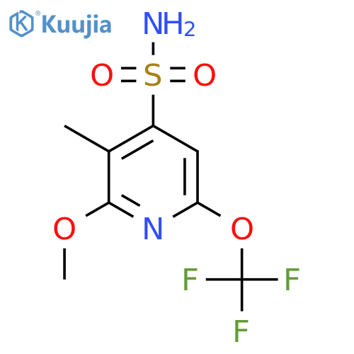 2-Methoxy-3-methyl-6-(trifluoromethoxy)pyridine-4-sulfonamide structure