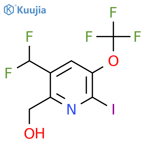 5-(Difluoromethyl)-2-iodo-3-(trifluoromethoxy)pyridine-6-methanol structure