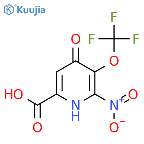 4-Hydroxy-2-nitro-3-(trifluoromethoxy)pyridine-6-carboxylic acid structure