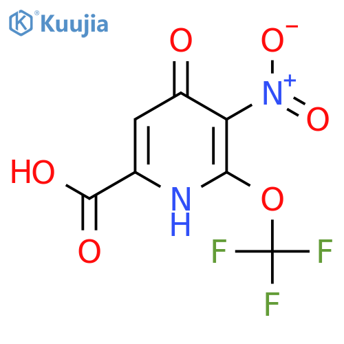 4-Hydroxy-3-nitro-2-(trifluoromethoxy)pyridine-6-carboxylic acid structure