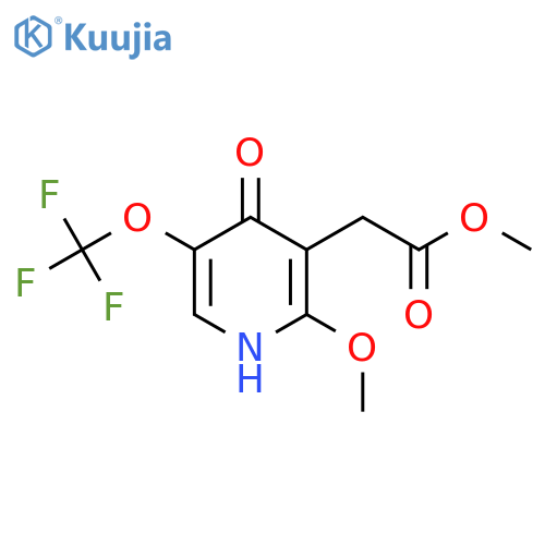 Methyl 4-hydroxy-2-methoxy-5-(trifluoromethoxy)pyridine-3-acetate structure