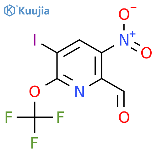 3-Iodo-5-nitro-2-(trifluoromethoxy)pyridine-6-carboxaldehyde structure