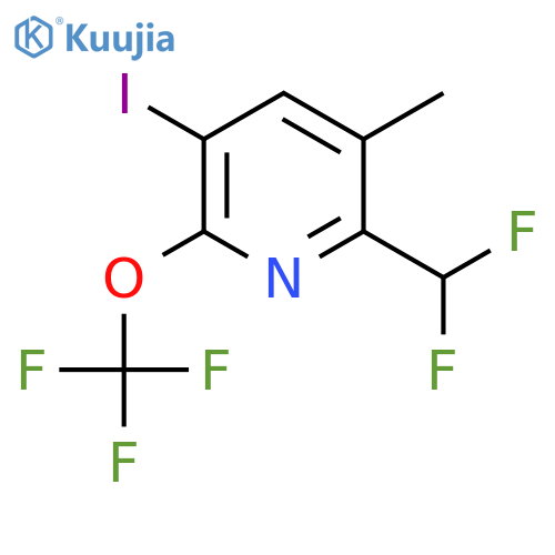 2-(Difluoromethyl)-5-iodo-3-methyl-6-(trifluoromethoxy)pyridine structure