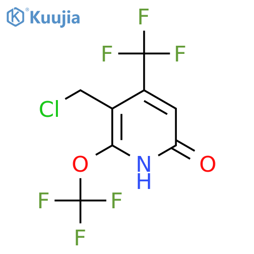 3-(Chloromethyl)-6-hydroxy-2-(trifluoromethoxy)-4-(trifluoromethyl)pyridine structure