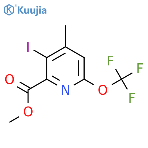 Methyl 3-iodo-4-methyl-6-(trifluoromethoxy)pyridine-2-carboxylate structure