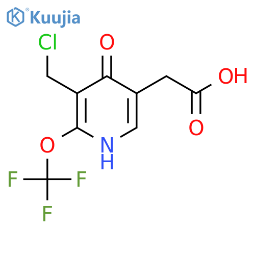 3-(Chloromethyl)-4-hydroxy-2-(trifluoromethoxy)pyridine-5-acetic acid structure