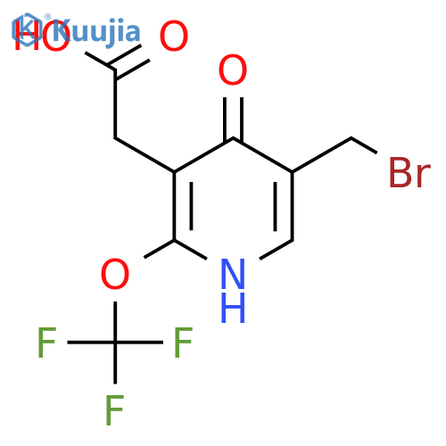 5-(Bromomethyl)-4-hydroxy-2-(trifluoromethoxy)pyridine-3-acetic acid structure