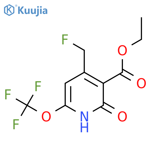 Ethyl 4-(fluoromethyl)-2-hydroxy-6-(trifluoromethoxy)pyridine-3-carboxylate structure