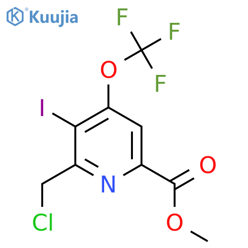 Methyl 2-(chloromethyl)-3-iodo-4-(trifluoromethoxy)pyridine-6-carboxylate structure