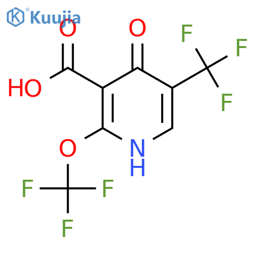 4-Hydroxy-2-(trifluoromethoxy)-5-(trifluoromethyl)pyridine-3-carboxylic acid structure