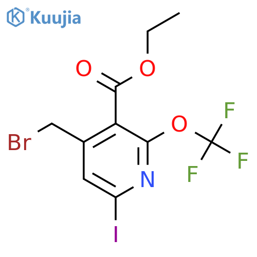 Ethyl 4-(bromomethyl)-6-iodo-2-(trifluoromethoxy)pyridine-3-carboxylate structure