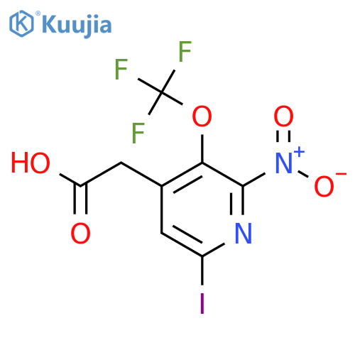 6-Iodo-2-nitro-3-(trifluoromethoxy)pyridine-4-acetic acid structure