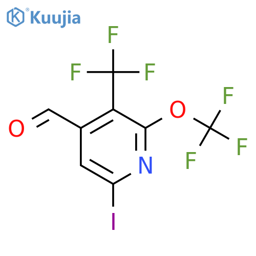 6-Iodo-2-(trifluoromethoxy)-3-(trifluoromethyl)pyridine-4-carboxaldehyde structure