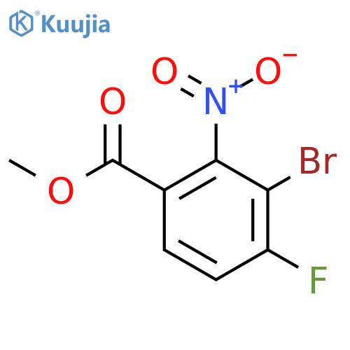 Methyl 3-bromo-4-fluoro-2-nitrobenzoate structure