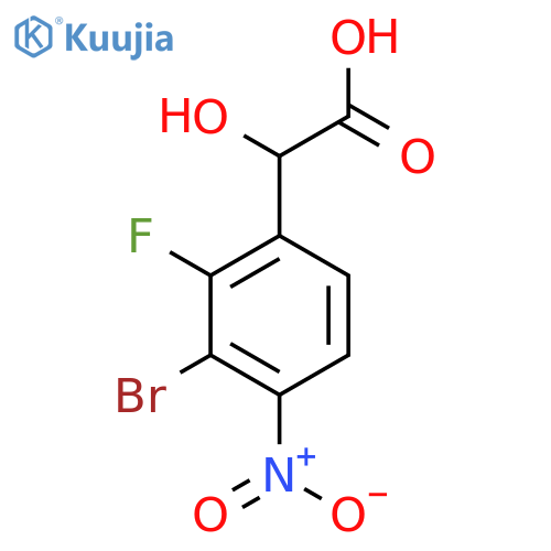 3-Bromo-2-fluoro-4-nitromandelic acid structure