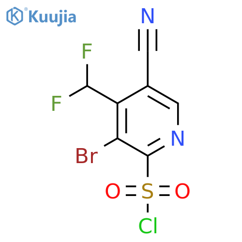 3-Bromo-5-cyano-4-(difluoromethyl)pyridine-2-sulfonyl chloride structure