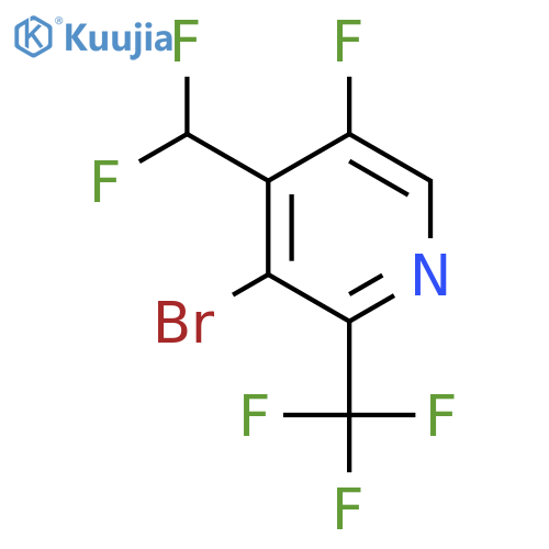 3-Bromo-4-(difluoromethyl)-5-fluoro-2-(trifluoromethyl)pyridine structure