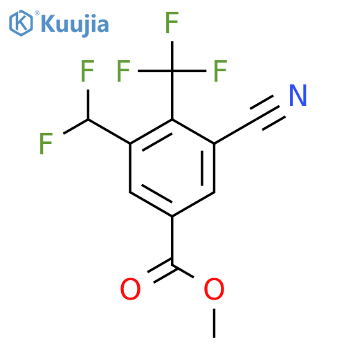 Methyl 3-cyano-5-difluoromethyl-4-(trifluoromethyl)benzoate structure