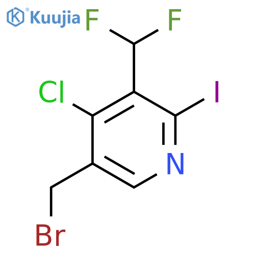 5-(Bromomethyl)-4-chloro-3-(difluoromethyl)-2-iodopyridine structure