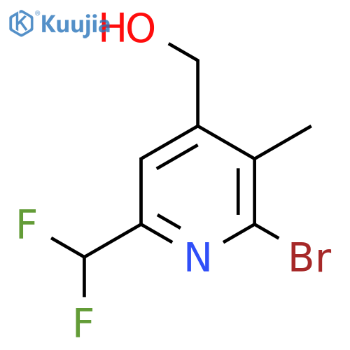 2-Bromo-6-(difluoromethyl)-3-methylpyridine-4-methanol structure