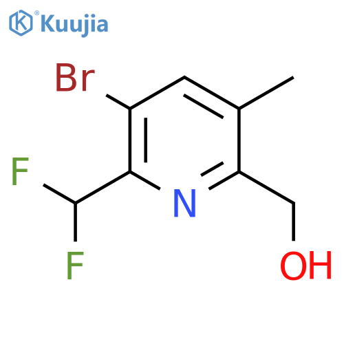 3-Bromo-2-(difluoromethyl)-5-methylpyridine-6-methanol structure