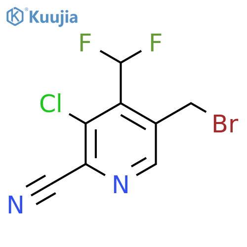 5-(Bromomethyl)-3-chloro-2-cyano-4-(difluoromethyl)pyridine structure