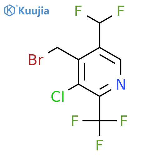 4-(Bromomethyl)-3-chloro-5-(difluoromethyl)-2-(trifluoromethyl)pyridine structure